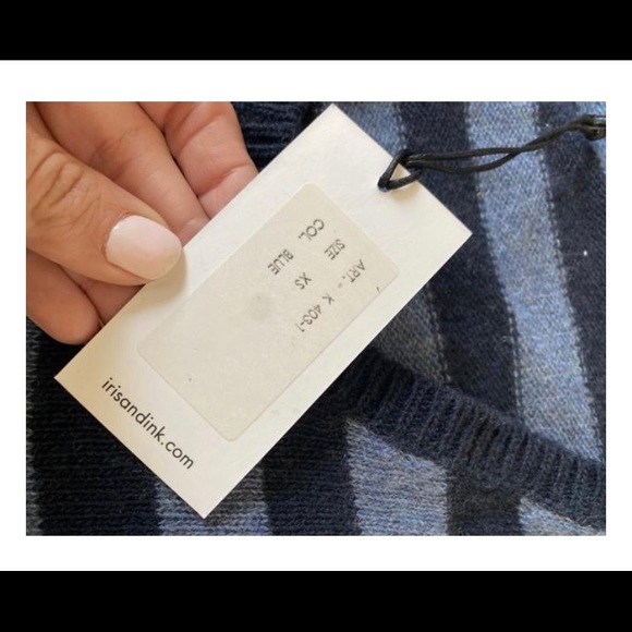 Iris and Ink Striped VNeck Sweater - Picture 3 of 5